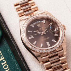 Đồng hồ Rolex nam đính đá Oyster Day-Date 40 Everose